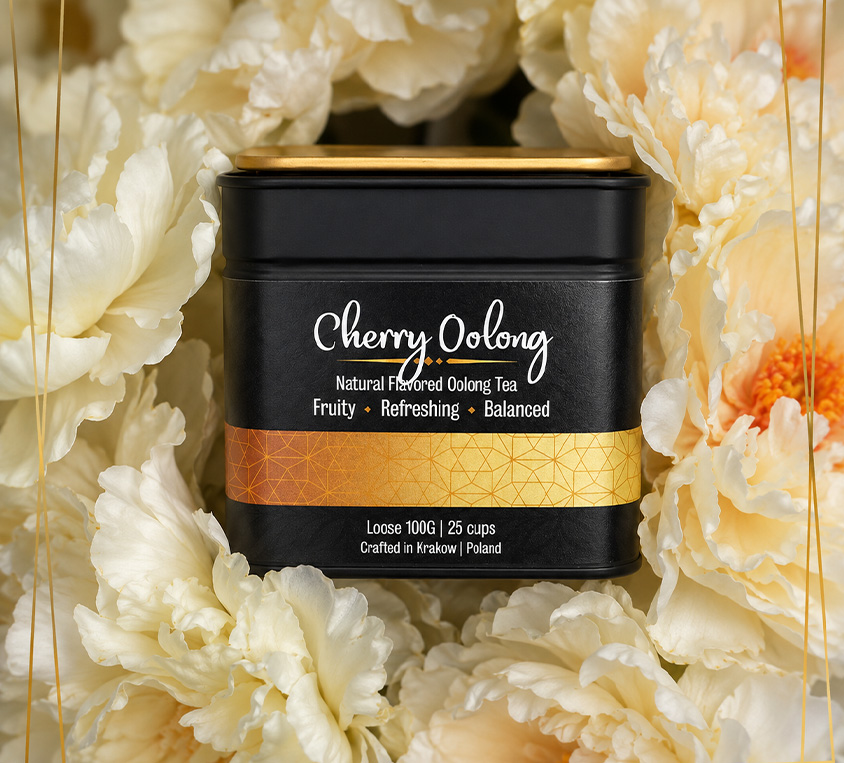 Cherry Oolong Leo Tea w puszce prezentowej